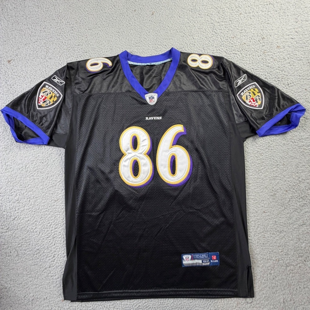 Todd Heap Baltimore Ravens #86 NFL Football Team Jersey Reebok Size 52 Stitched